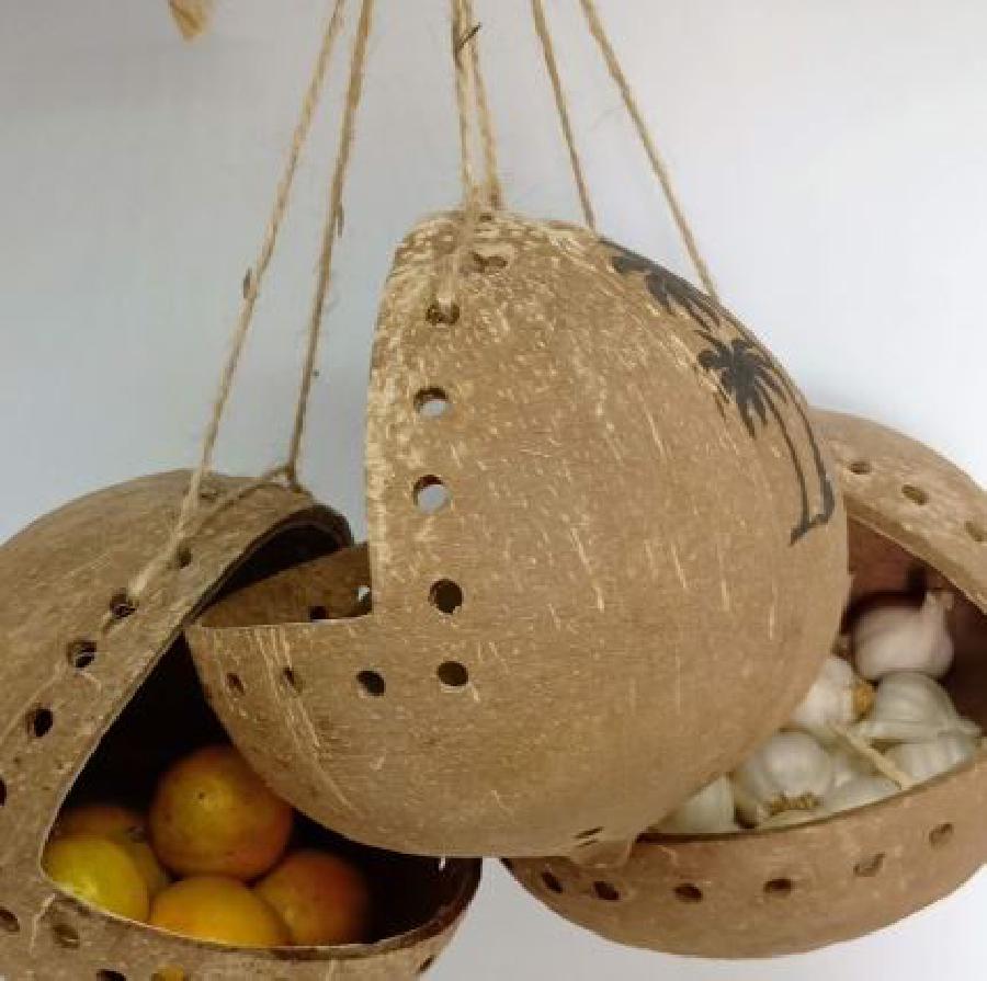HANGING BAG MADE BY COCONUT SHELL