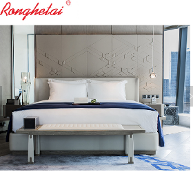Ronghetai 5 star luxury Moderno Hotel furniture suite custom made metal fabric 